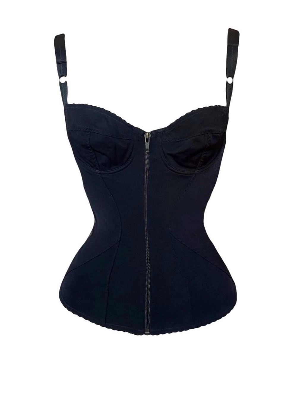 Dolce & Gabbana Vintage 1990's Zip Bustier Top